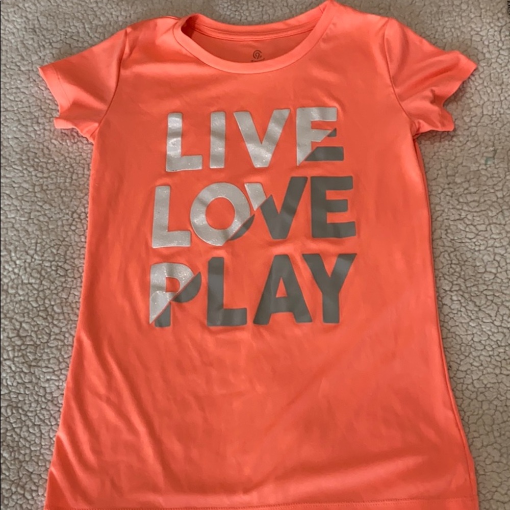 Champion tee, dry-fit type material. Girls XL14-16